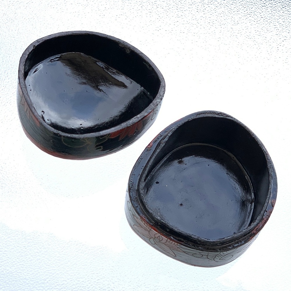 Chinese Lacquer Shard Trinket Box - Picture 7 of 8
